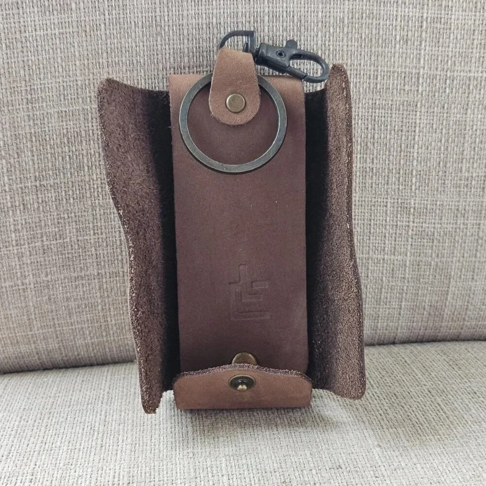 Handcrafted Keychain High Quality Genuine Leather 4 Keys Holder Key Fob New